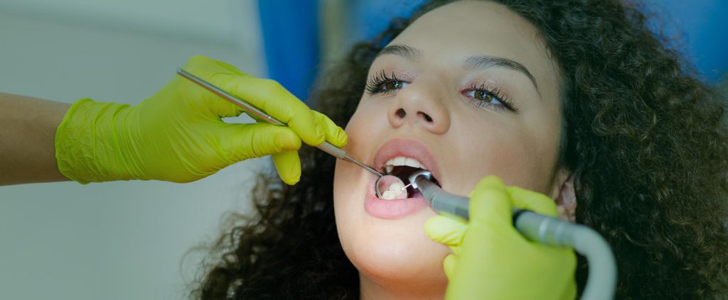 Woman at the dental clinic