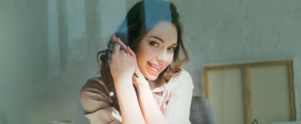 Woman smiling with ozone therapy